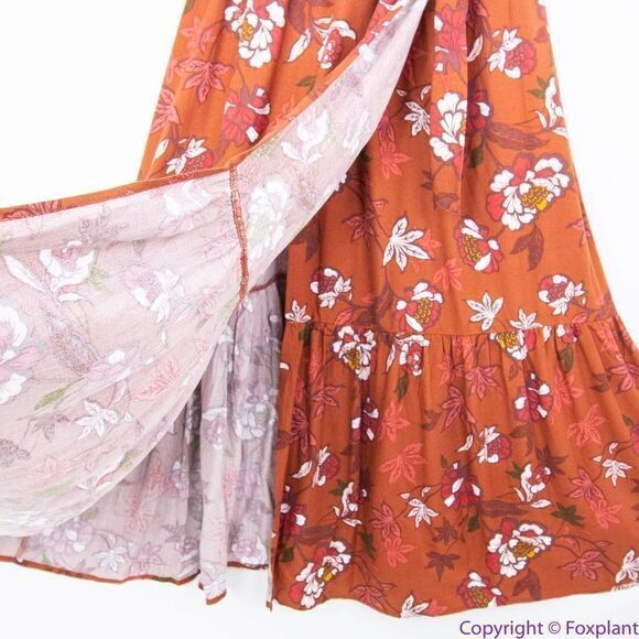 NEW Eloquii Elements Floral Print Midi Wrap Dress with Puff Sleeves, 16 - Picture 9 of 16